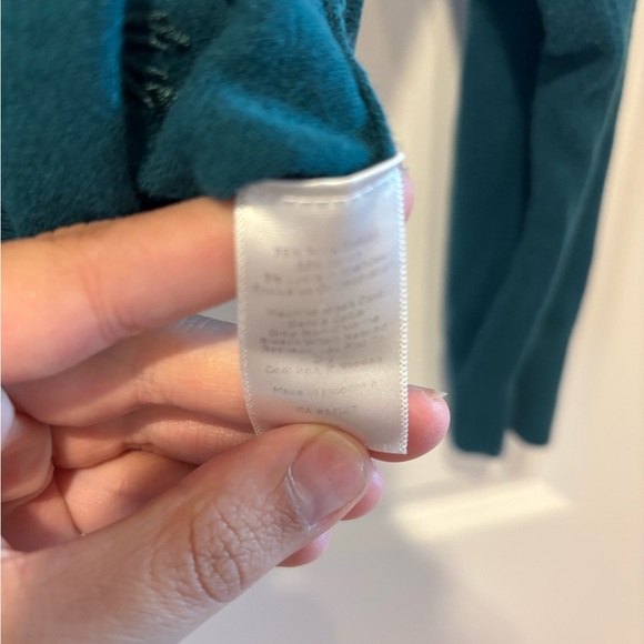 Talbots Prima Cotton Sweater Green Blue medium - Picture 4 of 5